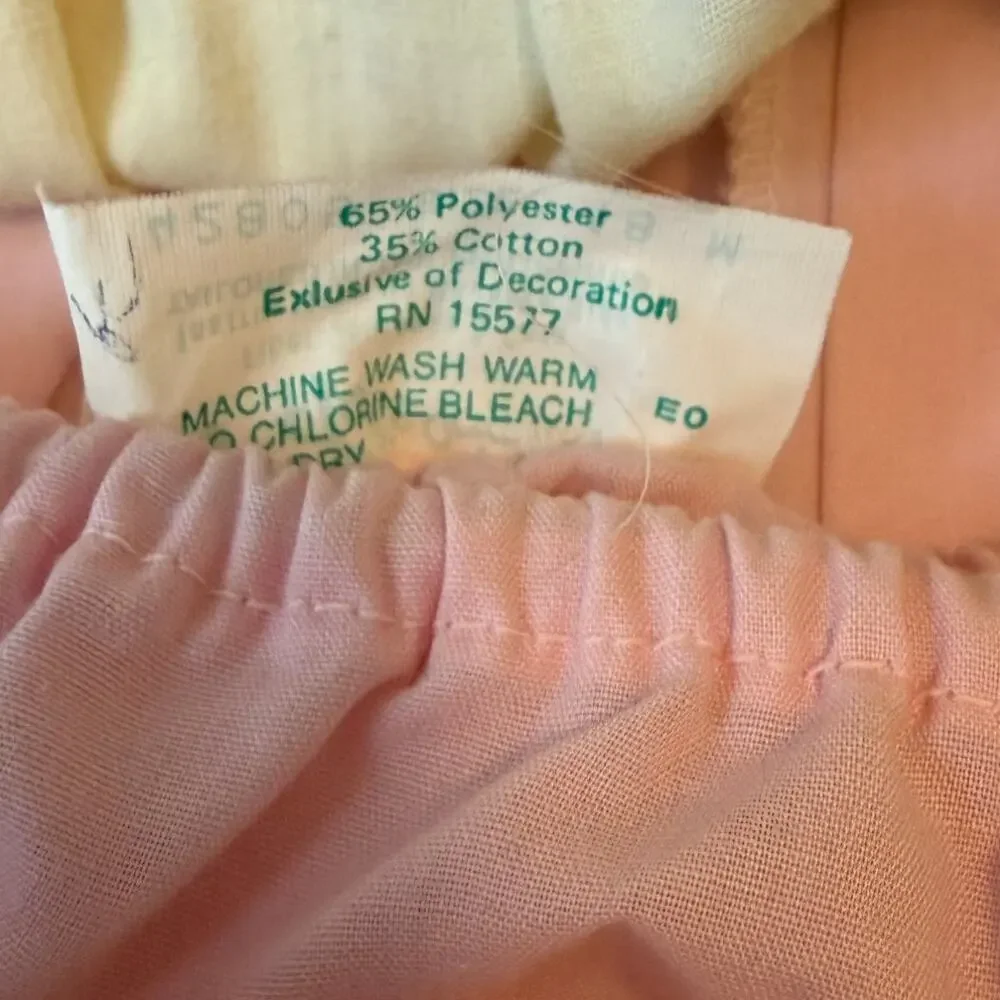 Vintage Tiny Tots Originals Jumper Dress Cream Pink 18M